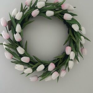 Viral Walmart Pink & White Tulip Spring Wreath